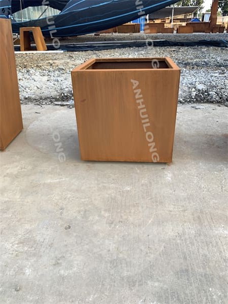 No maintenance corten steel square metal flower pot for commercial&residential use