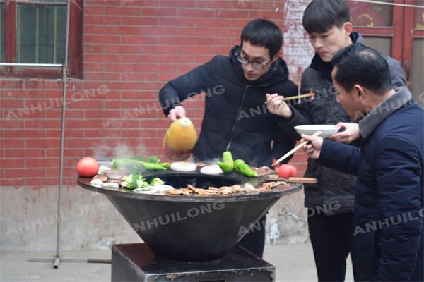 patio corten steel fire pit table grill cooking