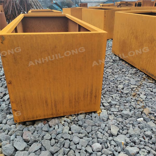 Disassembled Or Weld Corten Steel Planter Pot