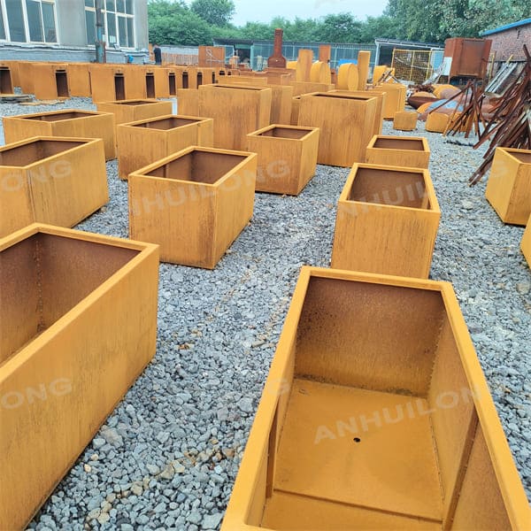 Pre Rusty Low-Maintenance Corten Steel Planter Pot