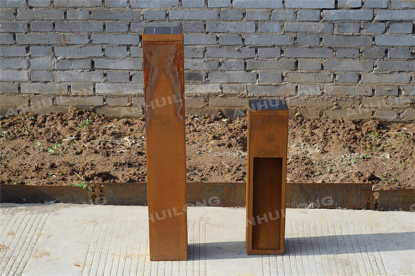 Industrial Landscape Corten Steel Garden Lights For Personal