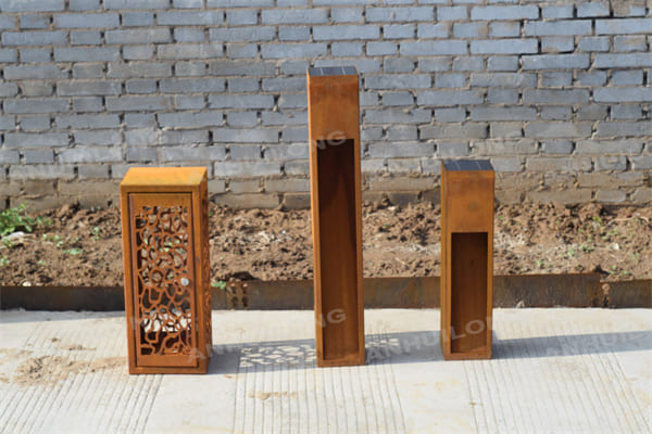 Industrial Landscape Corten Steel Garden Lights For Personal