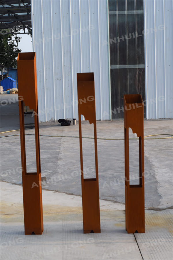 Decor Landscaping Corten Steel Garden Lights For Sale