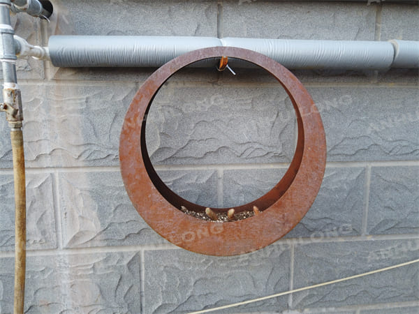 Orange-brown Color Corten Steel Flower Pot For Wall Use