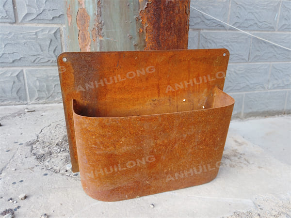 Weathering Steel Flower Pot For Garden Landscape