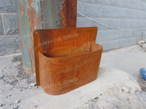 Weathering Steel Flower Pot For Garden Landscape