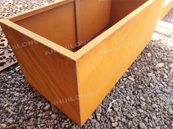 Copper Color Outdoor Weathered Steel Planter