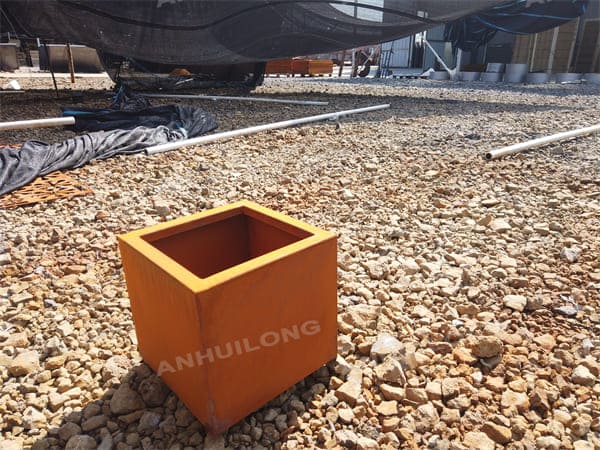 Metallic Series Corten Steel Planter Pot For Outdoor Use