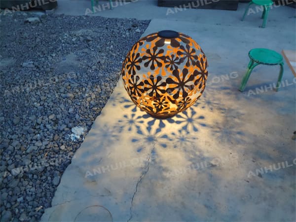 AHL corten steel light for garden decoration