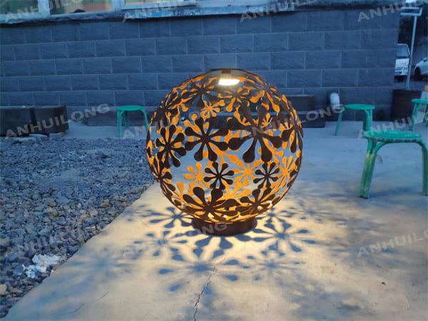 AHL corten steel light for garden decoration