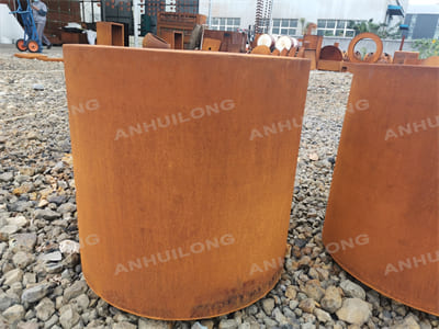 AHL can be customized with corten steel planter