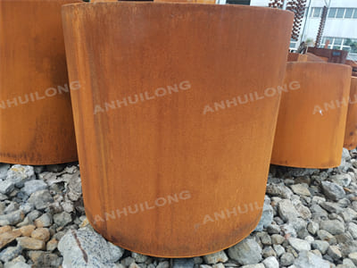 AHL can be customized with corten steel planter
