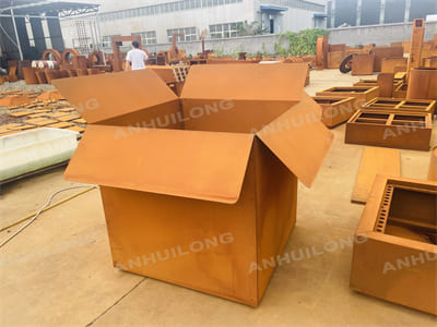 AHL weatherproof corten steel planter