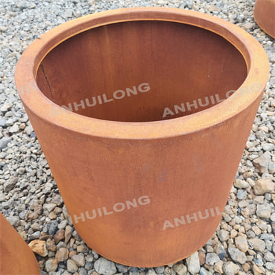 Corrosion resistant corten steel planter