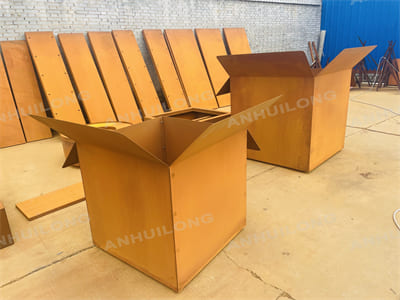 Corten steel planter with tensile strength and corrosion resistance
