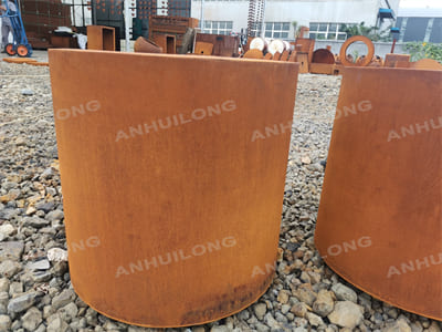 Fashionable  corten steel trough planter
