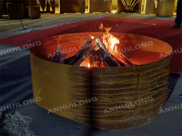 Modern Contemporary Corten Steel Fire Pit Fire Bowl