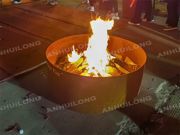 Modern Contemporary Corten Steel Fire Pit Fire Bowl