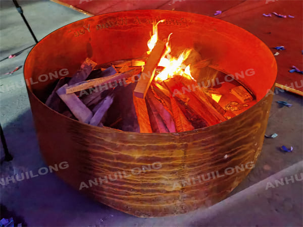 Modern Contemporary Corten Steel Fire Pit Fire Bowl