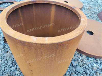 Unique durable corten steel made planter