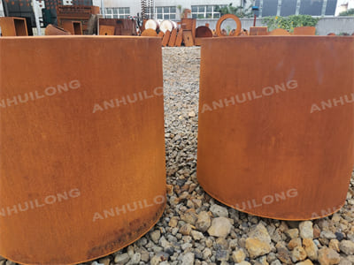 Unique durable corten steel made planter