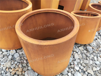 Unique durable corten steel made planter