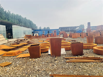 Unique outdoor corten steel feature planter