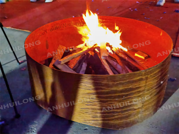 Wave Corten Steel Fire Pit 40.5 Inch Manufacturer