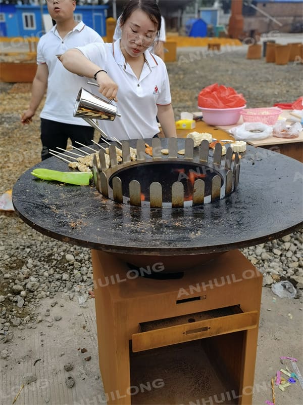 Heavy duty corten steel grills for garden party manufacturers