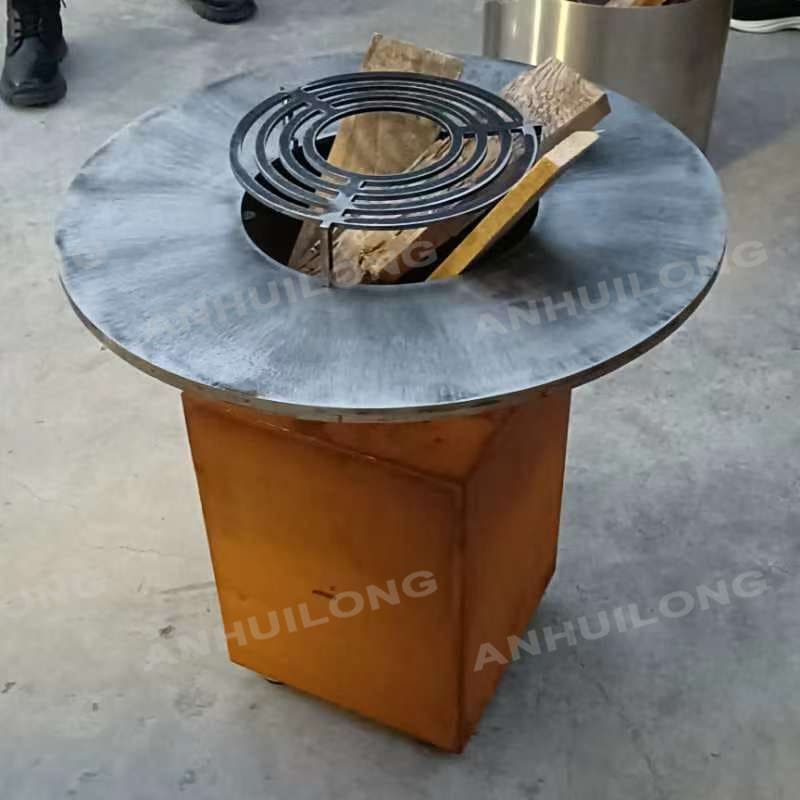 Unique products modern style weathering steel grill, outdoor kitchen grill