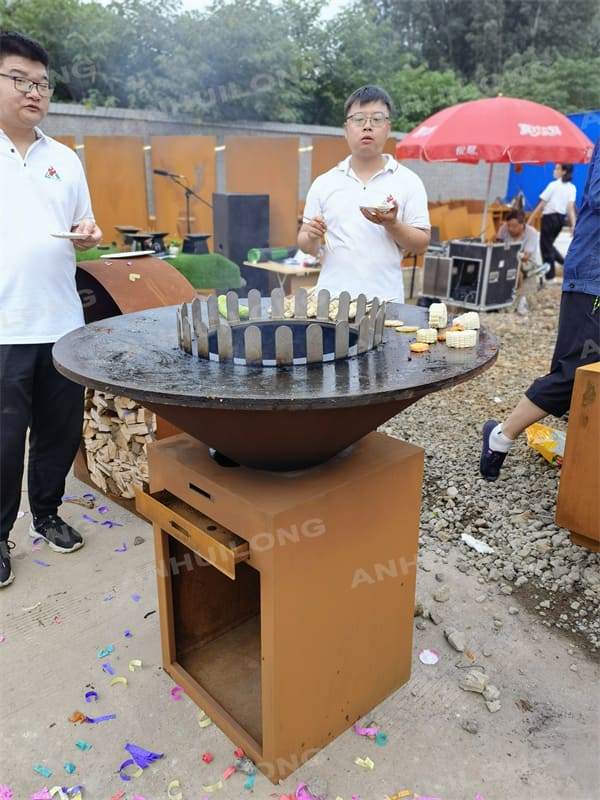Heavy duty corten steel grills for garden party manufacturers