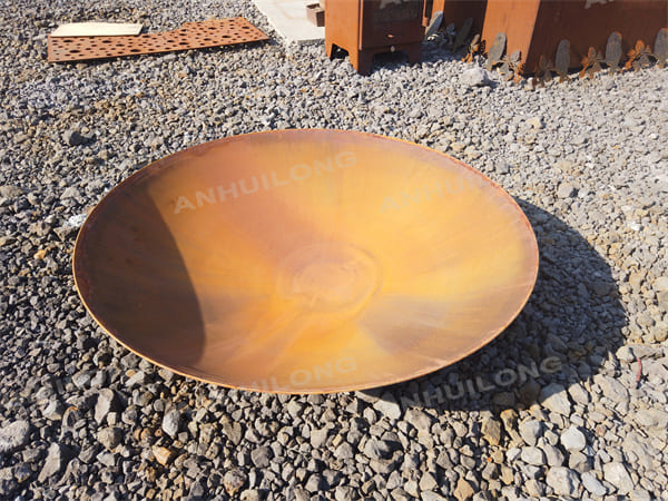 corten fire bowl for wood burning