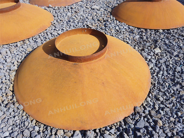 portable round corten fire bowl portable