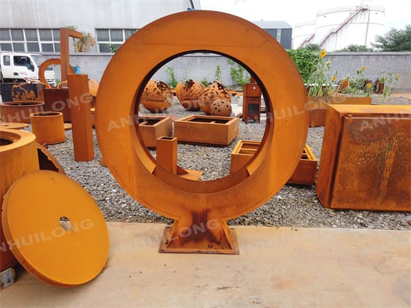 Industrial Landscape corten steel water feature For Landscaping