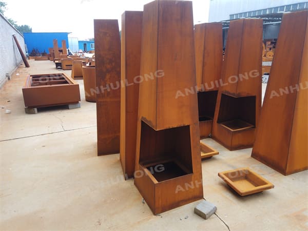 corten tall fire pit outdoor supplier