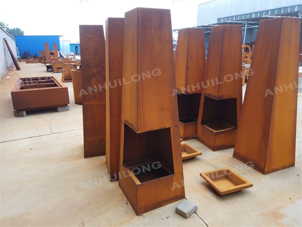 corten tall fire pit outdoor supplier