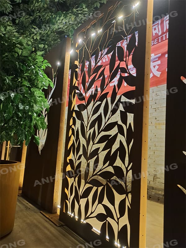 ornament screen panel corten steel