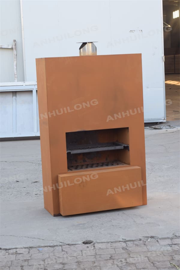 outdoor fireplace with grid cooking food funtion easy to clean