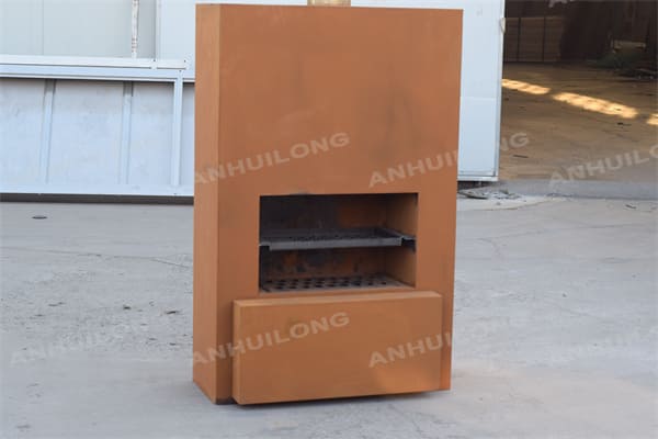 double-skinned backplate fire stove