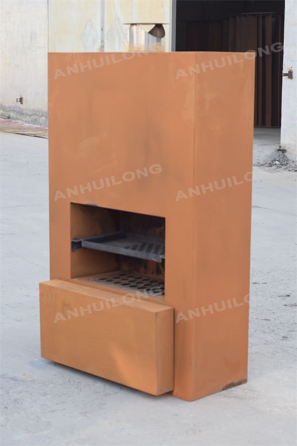 double-skinned backplate fire stove