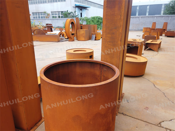 Residential and Commercial Corten Steel Planter Pot
