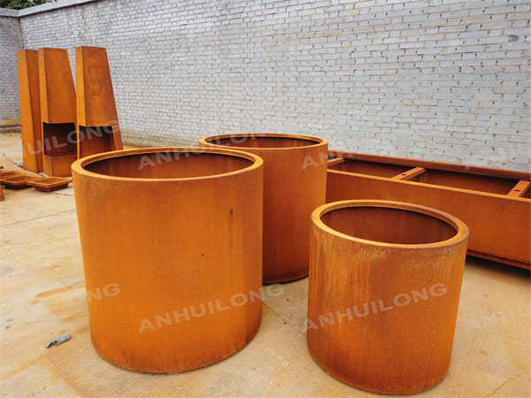 Decorative Corten Steel Planter Pot With Many Style