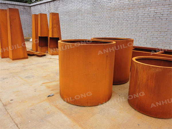 Rustic Corten Steel Planter Pot