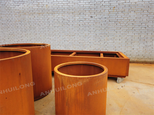 Rustic Corten Steel Planter Pot