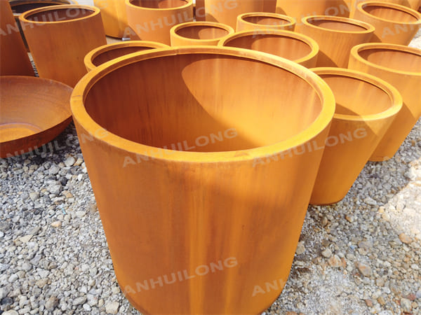 Popular Corten Steel Planter Pot With Rusty Color
