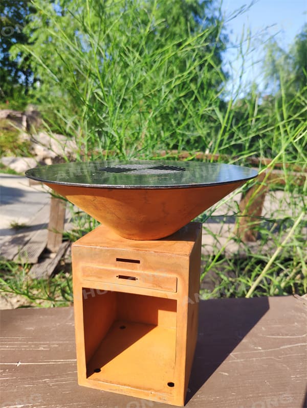 Wholesale inexpensive outdoor corten steel charcoal camp grill