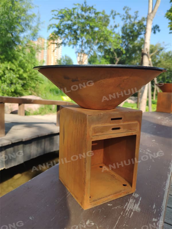 Wholesale inexpensive outdoor corten steel charcoal camp grill