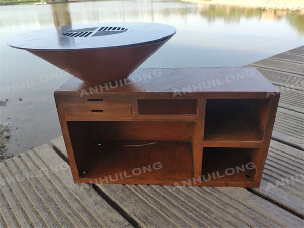 Economic And Durable Commercial BBQ grill Outdoor kitchen charcoal corten