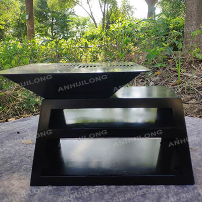 Black Painted Round Corten BBQ Outdoor For sale USA