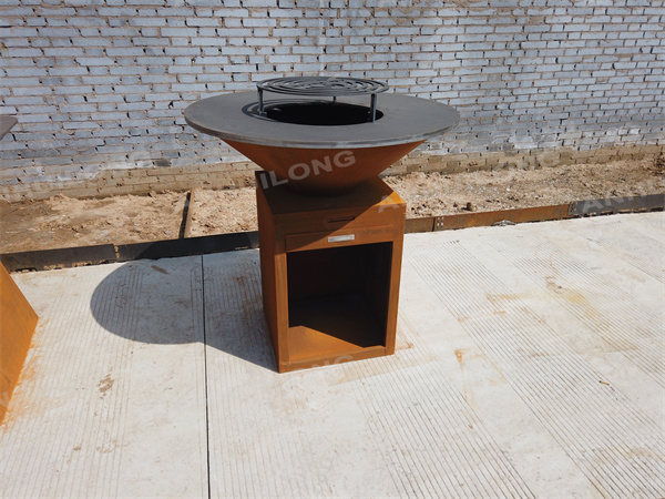 No Maintenance Corten BBQ Outdoor Kitchen